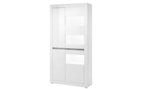 Vitrine Carat, weiß Hochglanz