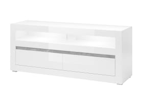 Lowboard Carat, weiß Hochglanz