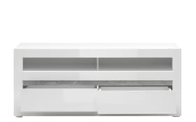 Lowboard Carat, weiß Hochglanz