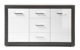 Sideboard Etero, weiß, Dark Concret
