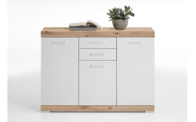 Kommode Bristrol 3, Artisan Eiche-Nachbildung/weiß
