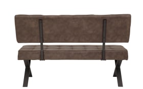 Sitzbank mit Rückenlehne Donna I B, braun