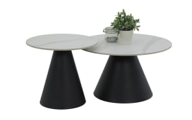 Couchtisch  Dustin CT,  Marmor Nachbildung/weiß