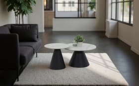 Couchtisch  Dustin CT,  Marmor Nachbildung/weiß