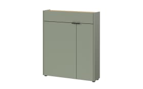 Mehrzweckschrank GW-Ameca, taupegrün/Eiche-Nachbildung, inkl. Softclose Funktion 