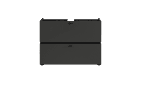 Waschbeckenunterschrank Modesto, graphit, Absetzung schwarz