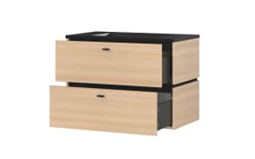 Waschbeckenunterschrank Modesto, Eiche-Nachbildung, inkl. Waschbecken