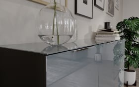 Kommode Oakland, graphit/silbergrau, 83 x 102 cm