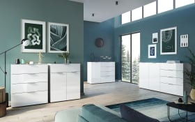 Kommode Oakland, weiß, 184 x 102 cm