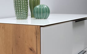 Kommode Oakland, Eiche-Nachbildung/weiß, 184 x 102 cm