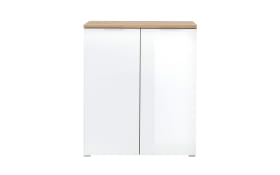 Schuhschrank GW-Telde, weiß/Eiche Nachbildung, 89 cm, inkl. Softclose Funktion 
