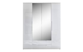 Drehtürenschrank Spice, weiß Hochglanz, 160 x 208 cm