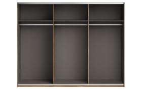 Schwebetürenschrank Linea, Bartex Eiche/graphit, 270 x 211 cm