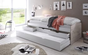 Tandemliege Nessi, Sandeiche-Nachbildung/weiß