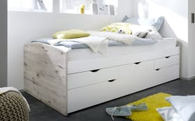 Tandemliege Nessi, Sandeiche-Nachbildung/weiß