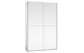 Schwebetürenschrank Fast, weiß, 125 x 195 cm
