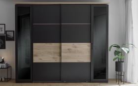 Kleiderschrank Smoothy, anthrazit/Viking Eiche-Nachbildung, 267 x 225 cm