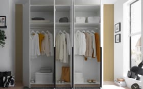 Drehtürenschrank Kevo, weiß, 225 x 225 cm