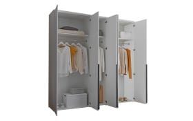 Drehtürenschrank Kevo, weiß, 225 x 225 cm