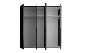 Drehtürenschrank Kevo, graphit, 225 x 225 cm, inkl. Spiegeltür