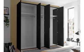 Drehtürenschrank Kevo, graphit, 225 x 225 cm, inkl. Spiegeltür