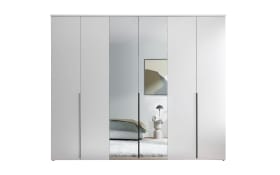 Drehtürenschrank Kevo, weiß, 270 x 225 cm, inkl. Spiegeltüren