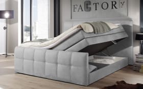 Boxspringbett Sacramento B2, grau, 180 x 200 cm