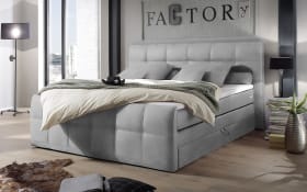 Boxspringbett Sacramento B2, grau, 180 x 200 cm