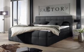 Boxspringbett Sacramento B2, schwarz, 180 x 200 cm