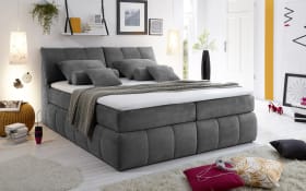Boxspringbett Toledo 3, anthrazit, 180 x 200 cm