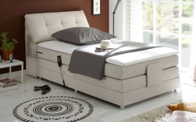 Motor-Boxspringbett Concord 3, creme, 120 x 200 cm