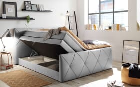 Boxspringbett Calgary 2, silver, 180 x 200 cm