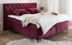 Boxspringbett Pembroke 8, burgund, 180 × 200 cm