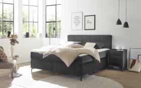 Boxspringbett Navarra 6, schwarz, 180 x 200 cm