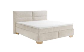 Boxspringbett Cornelia 6, Ivory, 180 x 200 cm, inkl. Topper