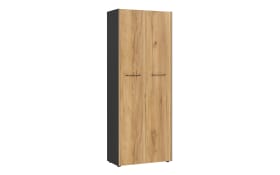 Aktenschrank Podium, Eiche Navarra Nachbildung/graphit matt, 196 cm