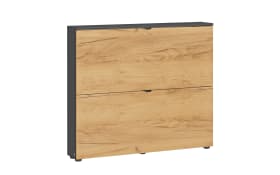 Schuhschrank Renell, Eiche Nachbildung/graphit