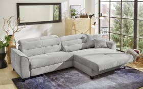 Wohnlandschaft Double One, hellgrau, inkl. Funktionen