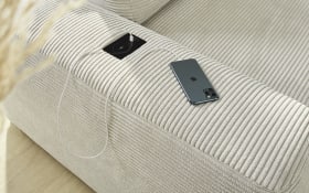 Funktionssofa Matteo, Cord light greige