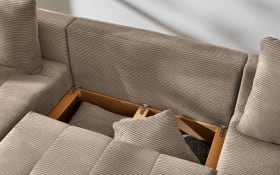 Wohnlandschaft Abby, taupe, inkl. Funktionen