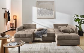 Wohnlandschaft Abby, taupe, inkl. Funktionen