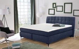 Boxspringbett Gitta 180, dunkelblau, 180 x 200 cm