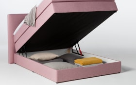Boxspringbett BX1370 Frieda, rosa, 140 x 200 cm, inkl. Bettkasten