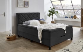 Boxspringbett BX2280 Jeff, schwarz, 120 x 200 cm