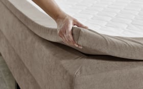 Boxspringbett BX2280 Jeff, siber, 140 x 200 cm