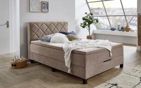 Boxspringbett BX2280 Jeff, siber, 140 x 200 cm