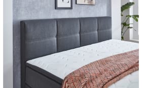 Boxspringbett Surrey, anthrazit, 140 x 200 cm, inkl. Topper