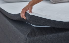 Boxspringbett Surrey, anthrazit, 140 x 200 cm, inkl. Topper