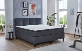 Boxspringbett Surrey, anthrazit, 140 x 200 cm, inkl. Topper