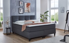 Boxspringbett Surrey, anthrazit, 140 x 200 cm, inkl. Topper